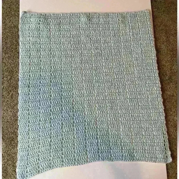 Homemade Baby Blanket Blue -2 Piece 28 1/2” X 30” And 26” X 28 1/2” - Picture 1 of 2